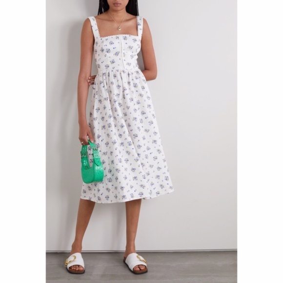 NEW Reformation Tagliatelle Linen Dress Blaire 12